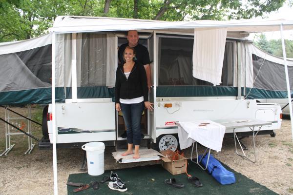 Good to have the old popup still in camp under new ownership and with plenty of life left in it. Memorial Day weekend 2012 at Van Buren S.P.