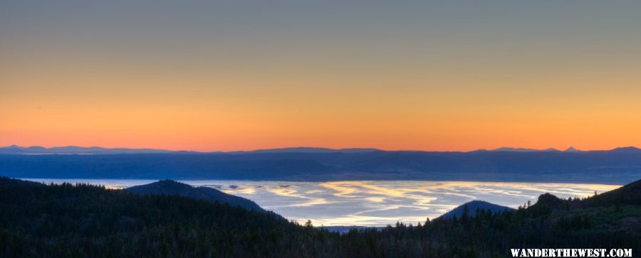 Goose Lake Sunset from Mount Bidwell