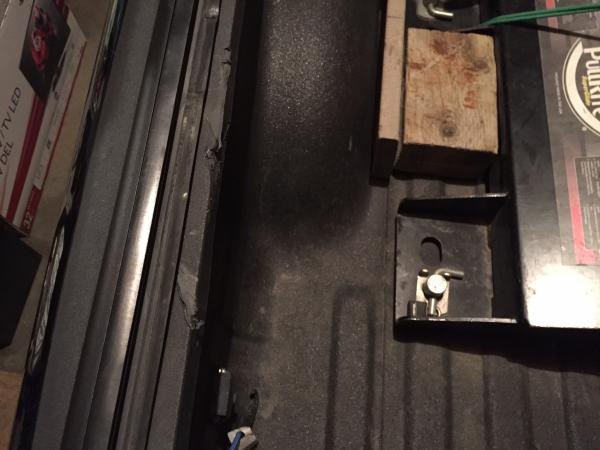 Gouges in drivers side rear box side rail from Trailair Triglide(18,000)