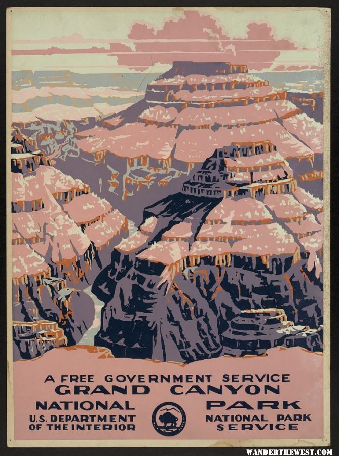 Grand Canyon National Park - Work Projects Administration Poster 1938