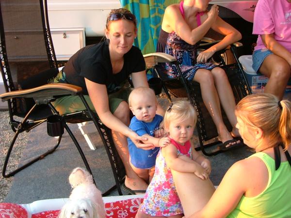 Grandson's (blue t-shirt) first trip to the campground, summer 2010