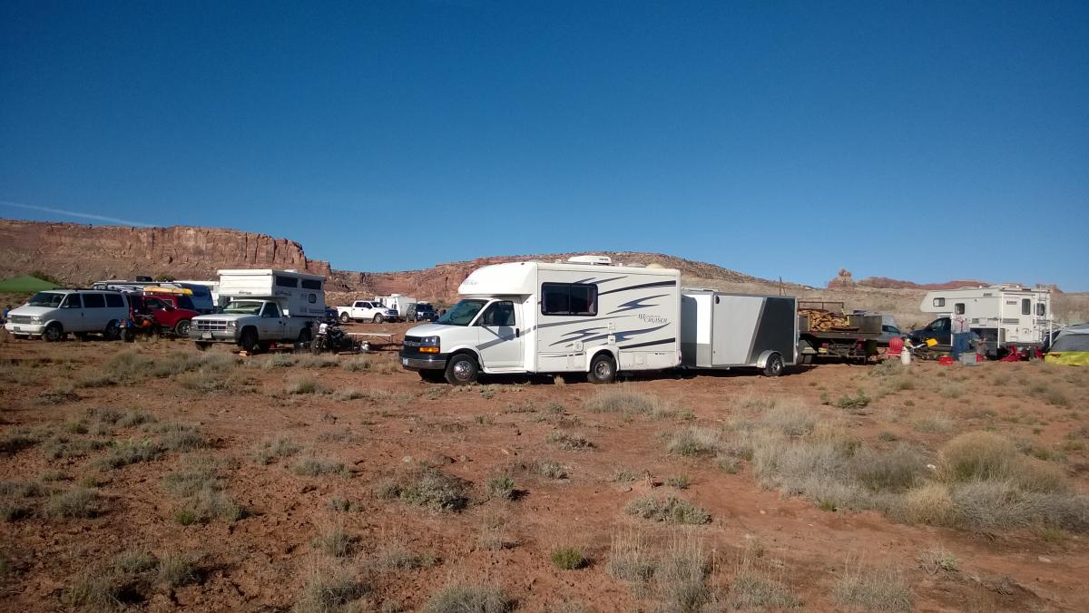 Group boondocking and riding near Moab, UT