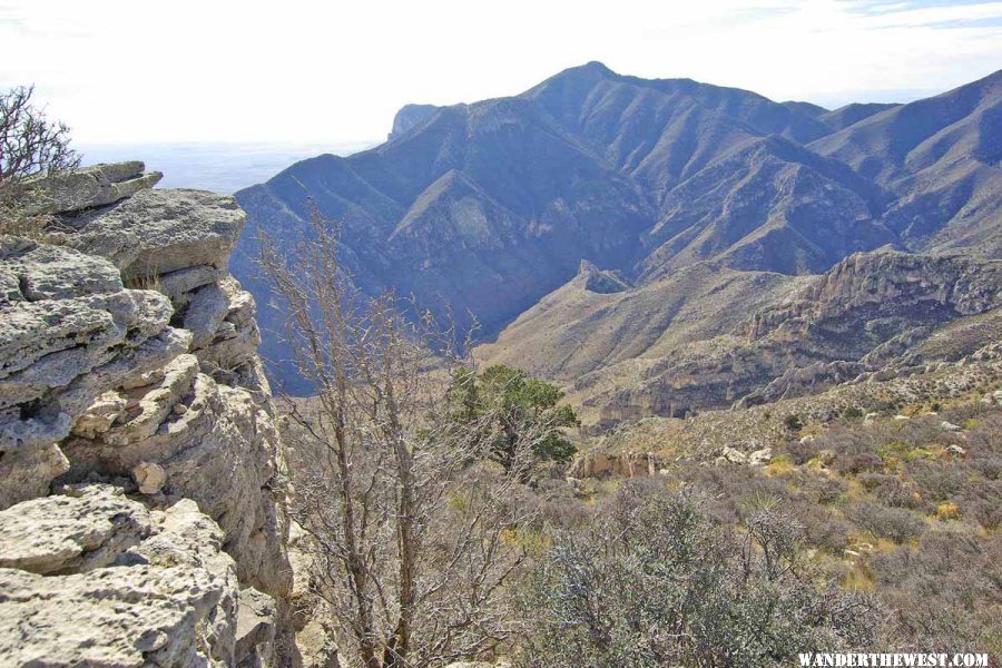 Guadalupe Peak from Hunter Peak