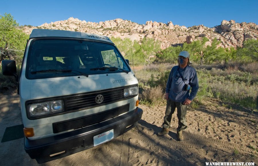 Guillermo and His Syncro in Cottonwood Wash