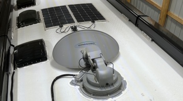 HD Winegard satellite and 2x110 watt solar