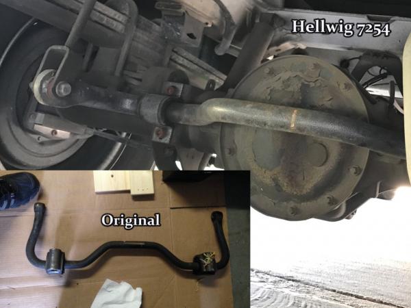 Hellwig 7254 Rear Sway Bar - be sure to add an extra washer to each side of the end links.