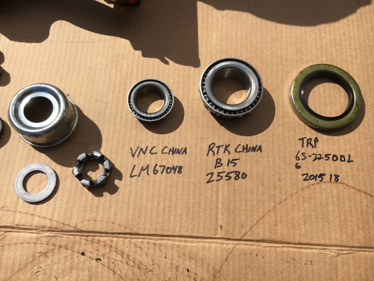 Here are the wheel bearing PNs