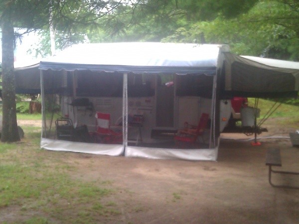 Here is my old camper setup at the campground.
A 2008 StarCraft 3612 Centennial.