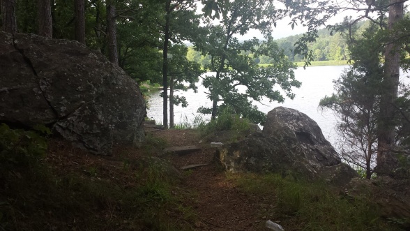 hiking trails down by the lake