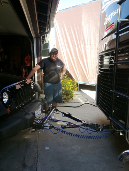 Hitch and wiring done on Jeep Wrangler