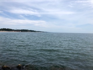 Hoffmaster State Park Campground July 12, 2020
Lake Michigan looking south toward Grand Haven from Muskegon Town Beach. Heard better things about Gran