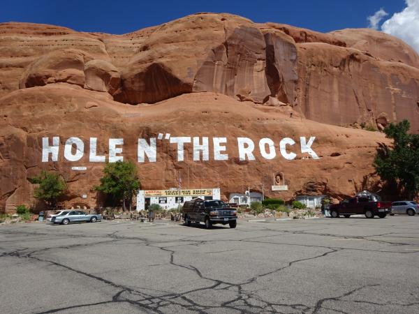 "Hole "N The Rock", an interesting home carved out of rock near Moab, Utah.