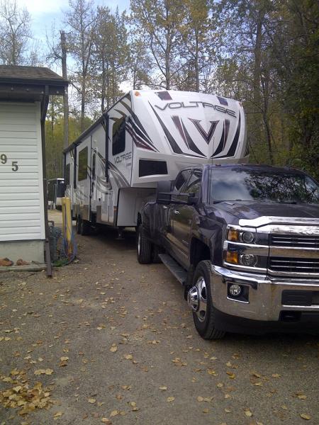 hooked up in driveway