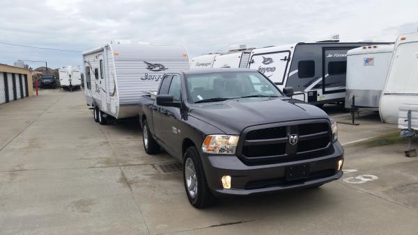 Hooked up the new pickup to "Baby Jay" for a tow test.