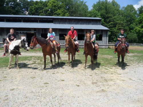 Horseback riding at Uncle Buck's in Ohio 2014