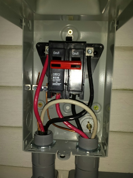 Hot, Neutral, and ground from inside breaker. With ground and neutral to outlet.