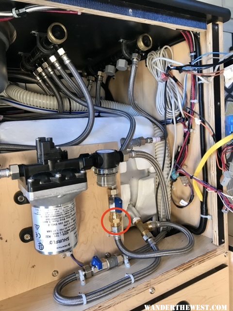 Hot Water Heater Check Valve Location (Newer Hawk and Raven)