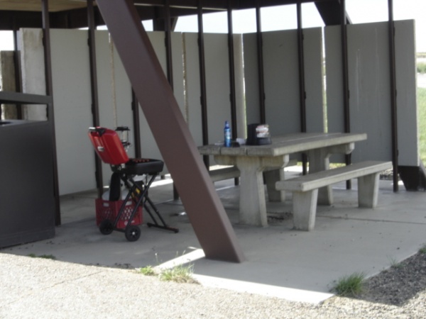 I-80 rest area outside of Rawlings WY 
5-31-14