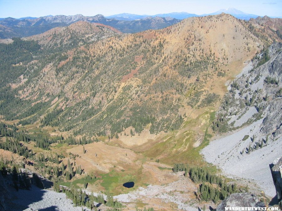 I don't know, but it's way down there.  Mt. Shasta in upper right.