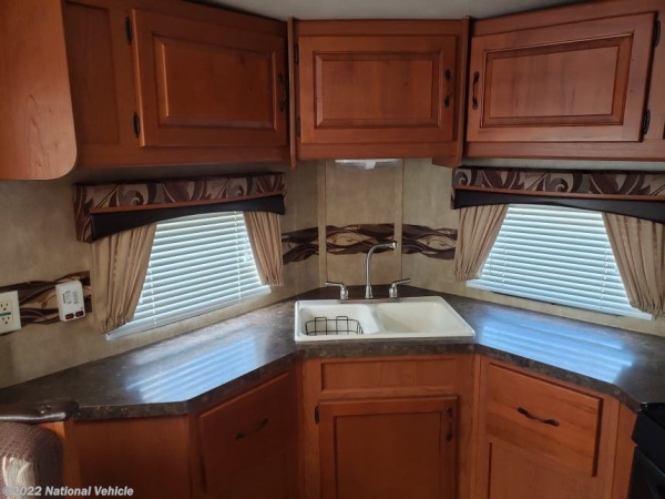 I love being a newbie in the camper life! This is the first camper I ever saw the kitchen in the front!