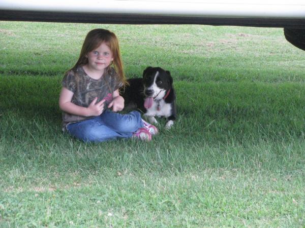 IMG 2535 Natalie and Buddy are waiting in the shade. They want to go campin with Grandma!