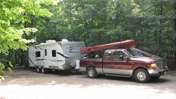 IMG 6335 Our truck and trailer Canisbay Algonquin Park Ont.