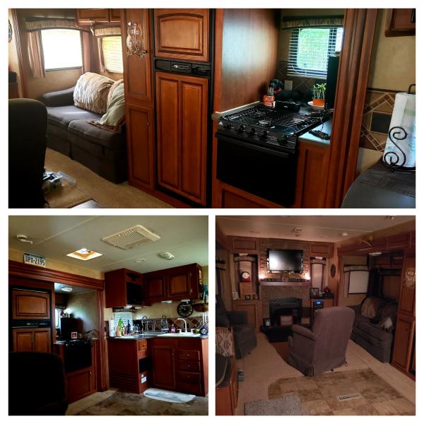 Inside my Jayco,Home Sweet Home.