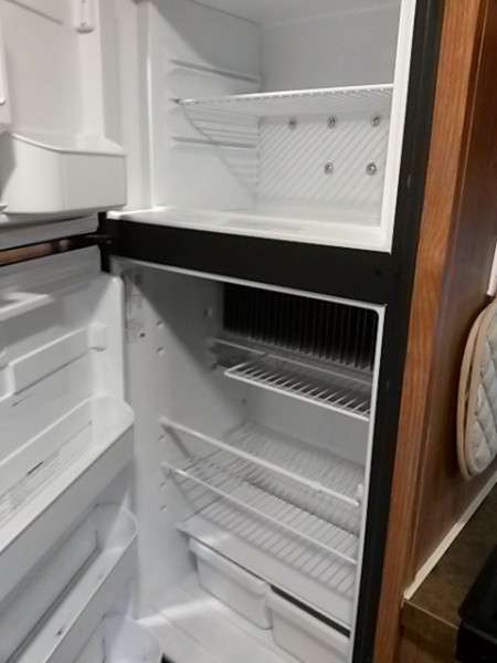 inside of freezer and refridgerator