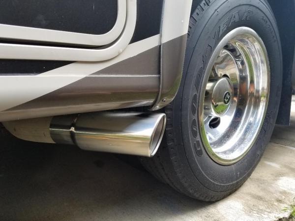 Installed 4" Stainless Steel exhaust tip