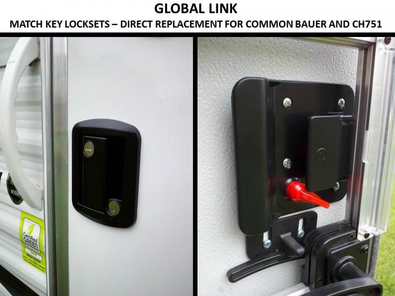 Installed Global Link matched key locksets for Entrance and Cargo Doors