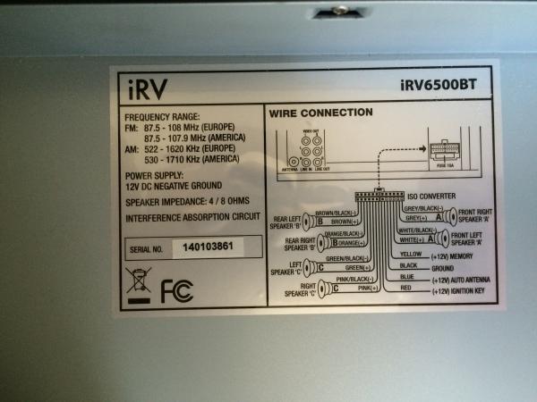 iRV 6500BT Schematic