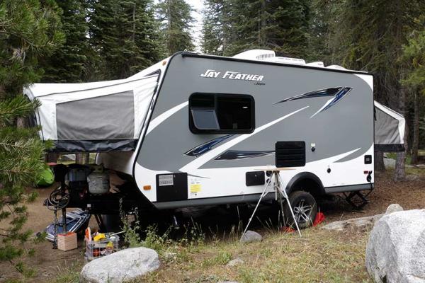 Jayco Feather Alpine Lake Campgrounds - Water Filler experiment Did not work out so well. Back to drawing board.