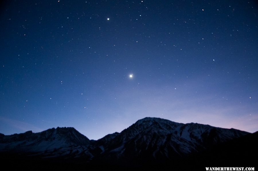 Jupiter, Venus, & Sierras from Buttermilks