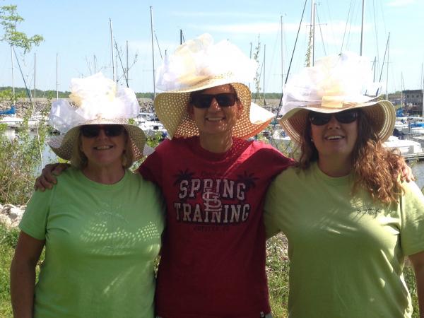 Ladies with their derby day hats