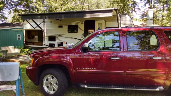 Last year pic...cold beer in the frig, tunes playing & cleaning my ride, was a beautiful day!