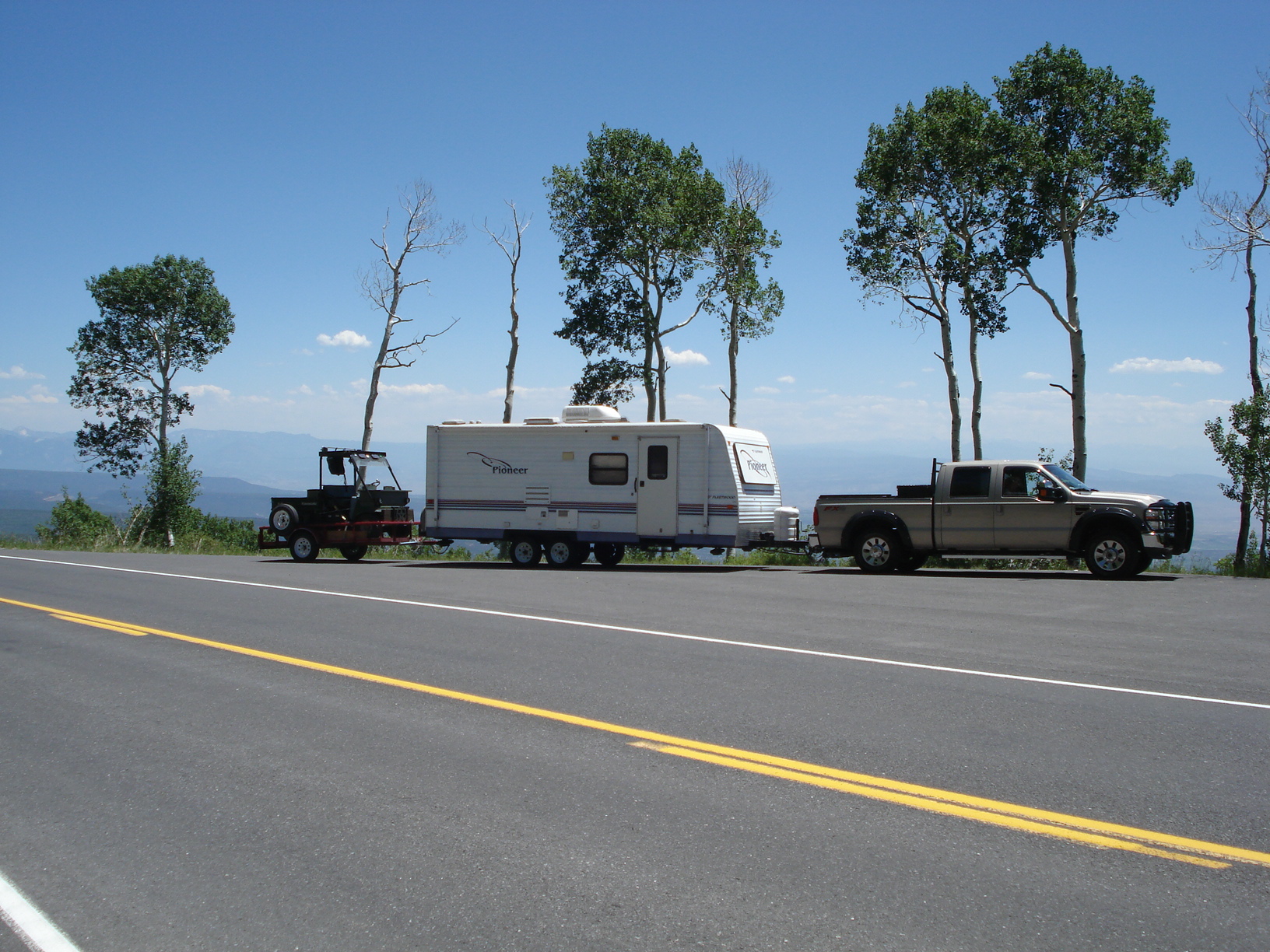 Last years truck and trailer.  Truck got 8.4 MPG.