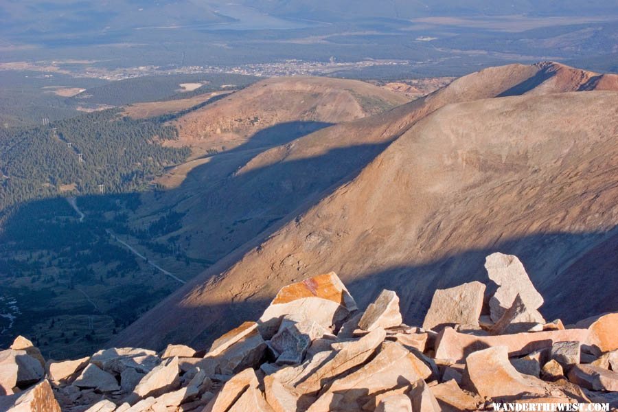 Leadville from Top of Mt Sherman