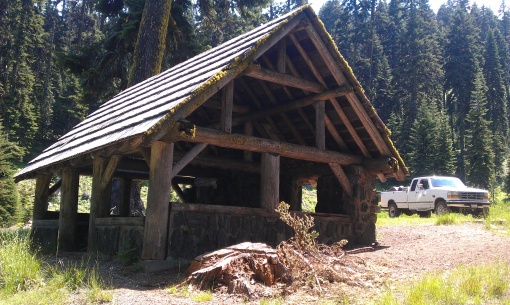 Lineman's cabin Wrangle Gap, Pacific Crest Trail. Oregon 2011