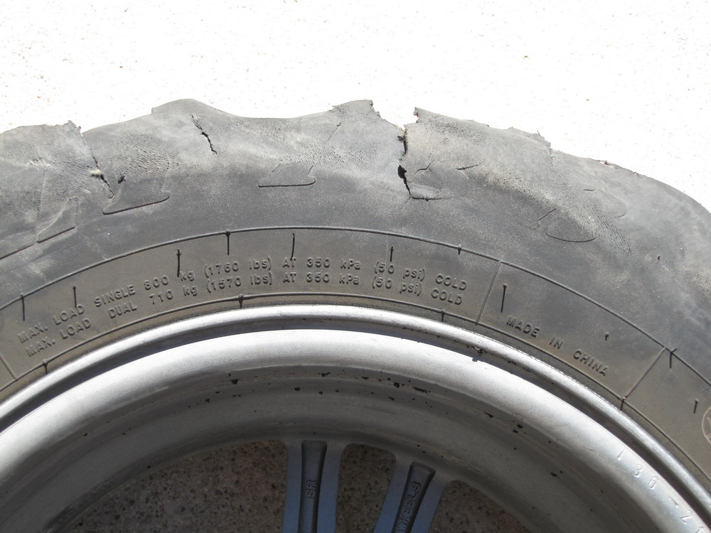 Load rating verbiage on my blown tire