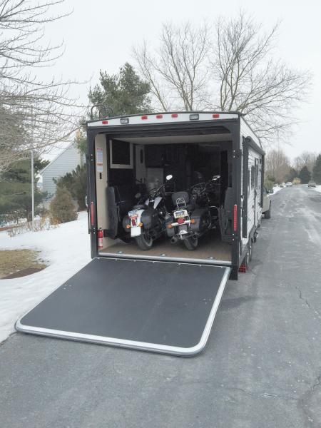 Loaded up ready for our first trip.