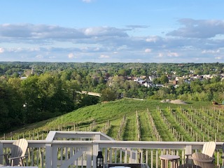 Located in South Cambridge Georgetown Tavern on the Hill Winery. Worth the trip! great views, great wines and brick oven food. About 9 miles west of S