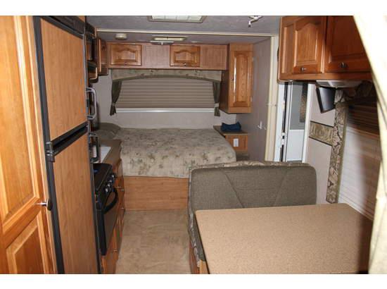 Looking Forward.  Not seen in pic is a triple bunk on left, just behind the cabinet.