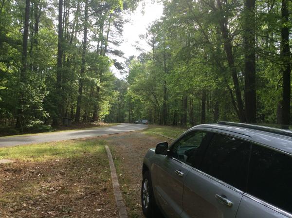 Looking out from our spot in Crosswinds Campground Area B