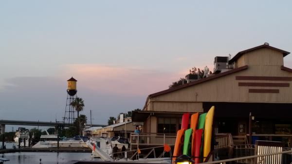 Looking towards CA Hwy. 12 from the marina at the KOA.