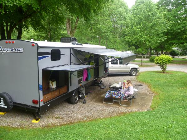 Love the campgrounds. Outdoor kitchen was very handy, especially with the bar fridge.