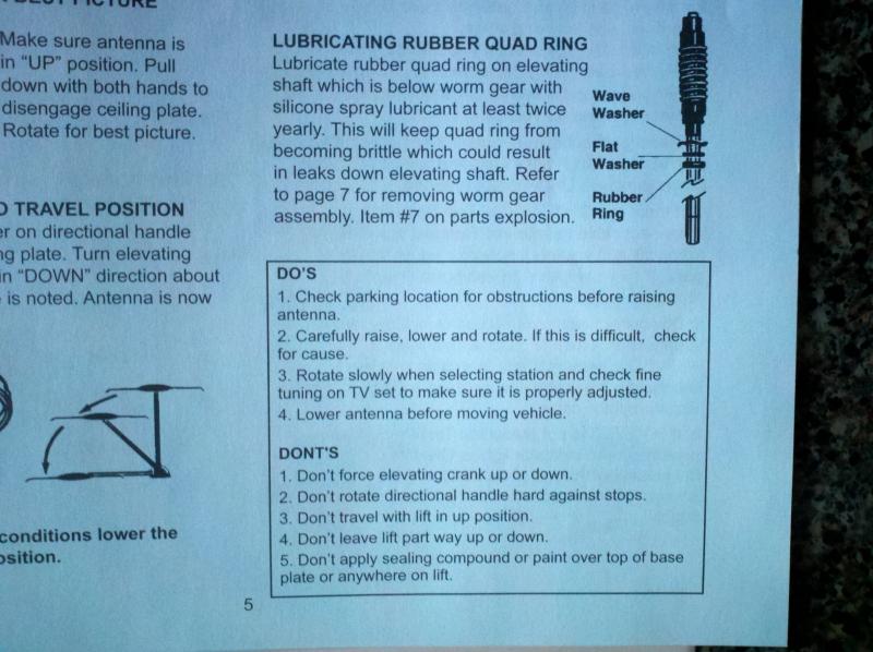 Lubricating the Winegard Antenna