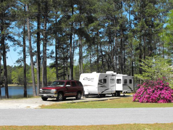 Magnolia Springs State Park. The best looking camp site I have ever seen. That's not my camper.