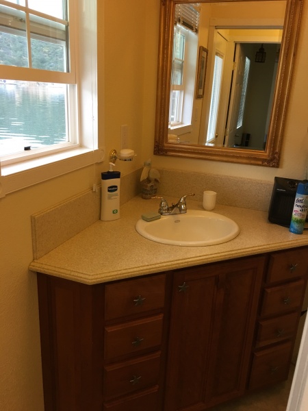 main bath just across from the master bedroom.