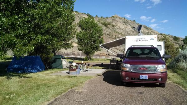 MAKOSHIKA STATE PARK
The cool thing about these campgrounds are that you are nestled right in the badlands.  The kids are within 100 yards of climbing