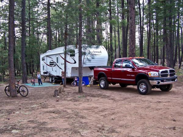 May 2008 - Our campsite for the Memorial Day weekend on the Mogollon Rim.